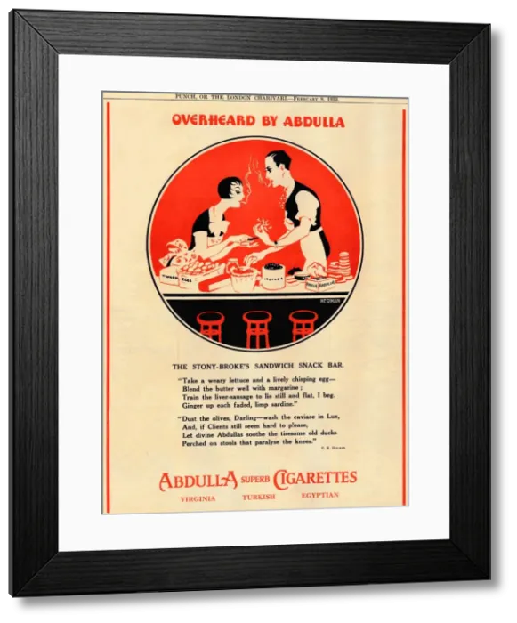 Framed Print : Overheard by Abdulla - The Stony Brokes Sandwich Snack Bar, 1933 Framed Print : Overheard by Abdulla - The Stony Brokes Sandwich Snack Bar, 1933