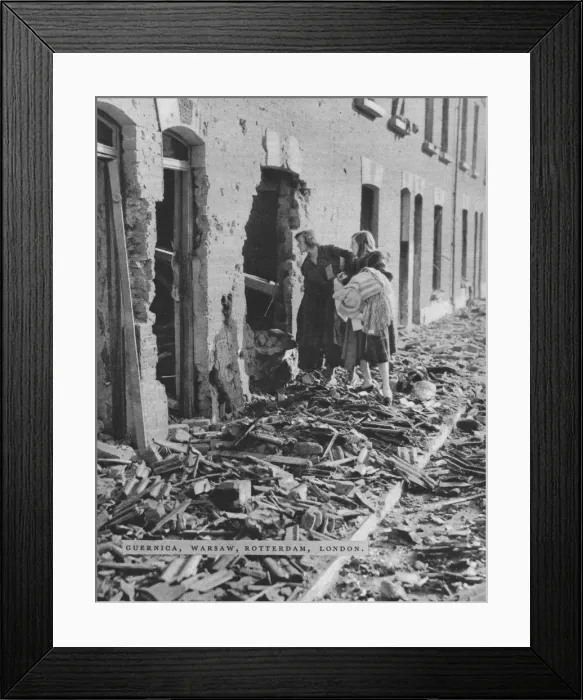 Framed Print : A scene during the London blitz, c1940 (1942)