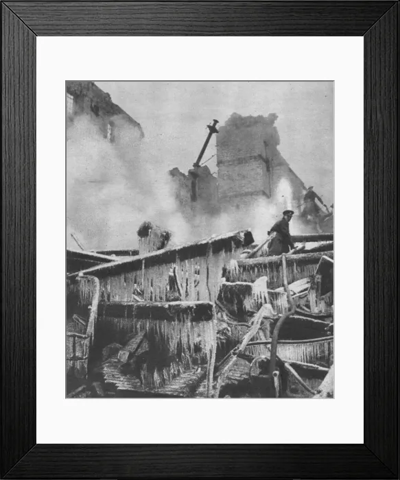 Framed Print : In the Cold of Winter Arctic weather added new trials to the task of civil defence, 1941 (1942) Framed Print : In the Cold of Winter Arctic weather added new trials to the task of civil defence, 1941 (1942)