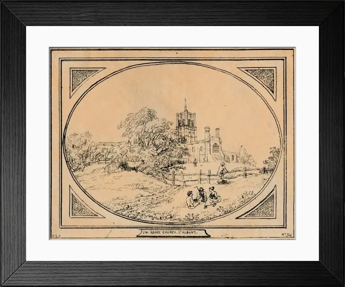 Framed Print : Abbey Church, St. Albans, 1782 Framed Print : Abbey Church, St. Albans, 1782
