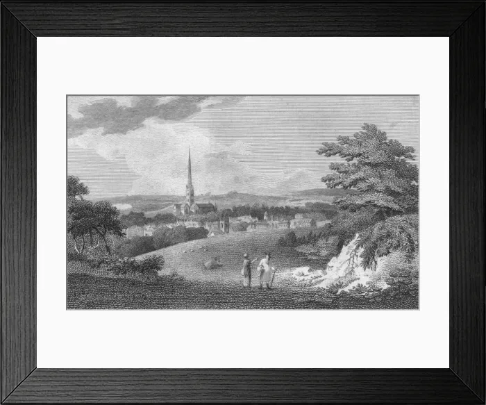 Framed Print : Salisbury, from the London Road, 1805. Artist: Samuel Rawle Framed Print : Salisbury, from the London Road, 1805. Artist: Samuel Rawle