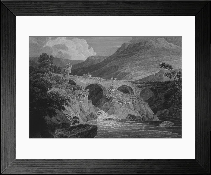 Framed Print : Pont y Pair, 1807. Artist: Samuel Middiman Framed Print : Pont y Pair, 1807. Artist: Samuel Middiman