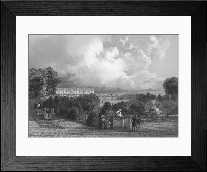 Framed Print : The Garden of Versailles, 1839. Artist: J Davis Framed Print : The Garden of Versailles, 1839. Artist: J Davis