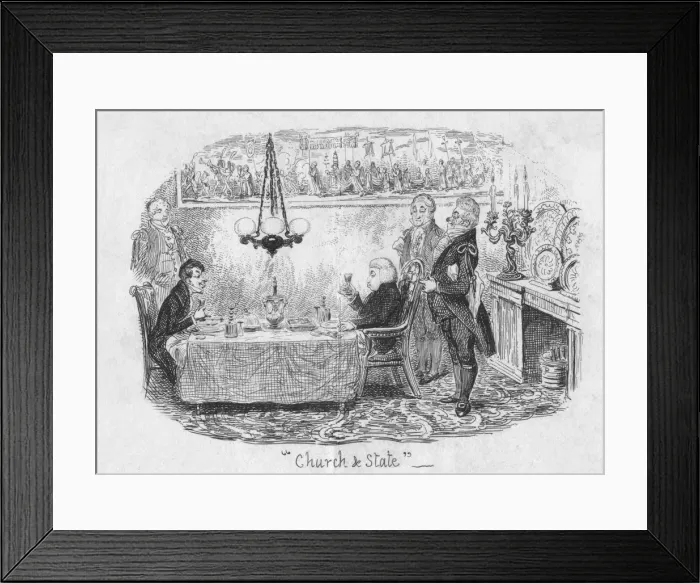 Framed Print : Church & State, 1829. Artist: George Cruikshank Framed Print : Church & State, 1829. Artist: George Cruikshank