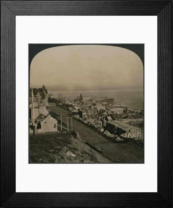 Framed Print : Dufferin Terrace, Old Town and St. Lawrence River from the Citadel, Quebec, Canada, 1906 Framed Print : Dufferin Terrace, Old Town and St. Lawrence River from the Citadel, Quebec, Canada, 1906