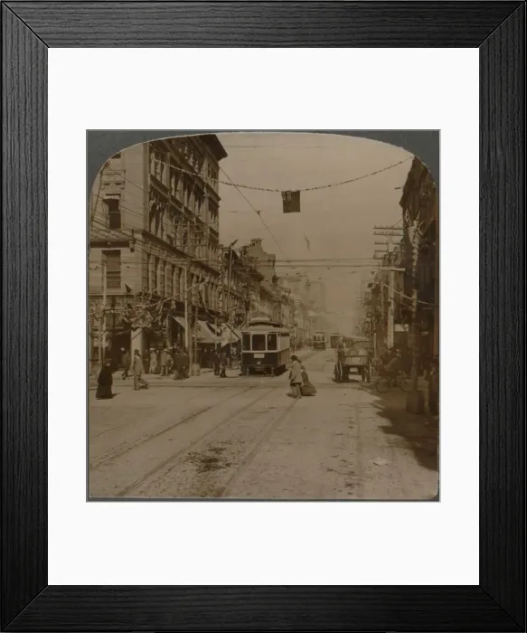 Framed Print : Yonge St. looking north from King St. the busy center of Toronto, Canada, 1904
