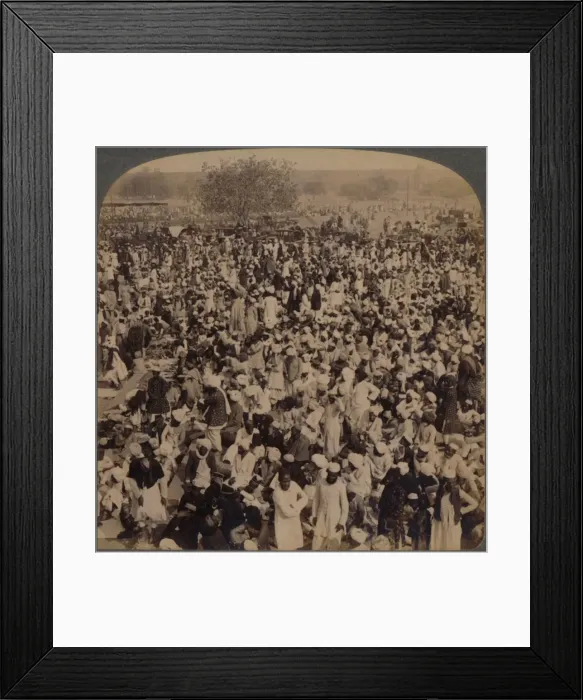 Framed Print : Mohammedans on Fast Day outside Jumma Mosque, looking south, Delhi, India, 1903 Framed Print : Mohammedans on Fast Day outside Jumma Mosque, looking south, Delhi, India, 1903