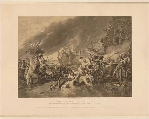 The Battle of La Hogue, 1692 (1878). Artist: W Ridgway