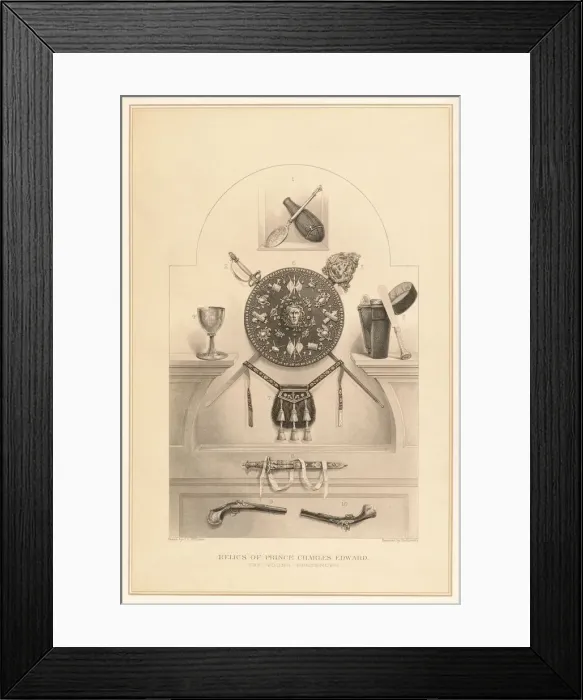 Framed Print : Relics of Prince Charles Edward. The Great Pretender, (1878). Artist: Charles Lawrie Framed Print : Relics of Prince Charles Edward. The Great Pretender, (1878). Artist: Charles Lawrie
