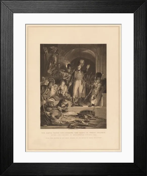 Framed Print : Sir David Baird Discovering the Body of Tippoo Sultaun, 1799 (1878). Artist: M Nargert Framed Print : Sir David Baird Discovering the Body of Tippoo Sultaun, 1799 (1878). Artist: M Nargert