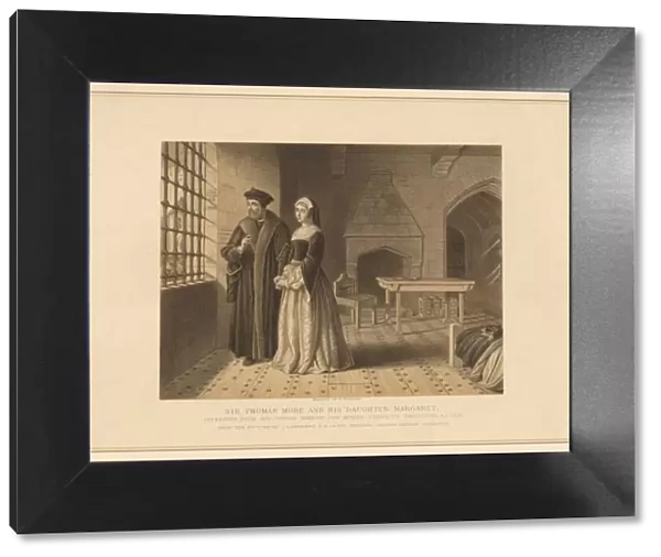 Sir Thomas More and his Daughter Margaret, (1878). Artist: Robert Anderson