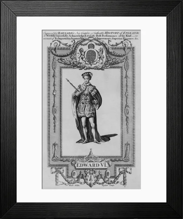 Framed Print : Edward VI, 1554. Artist: Taylor Framed Print : Edward VI, 1554. Artist: Taylor