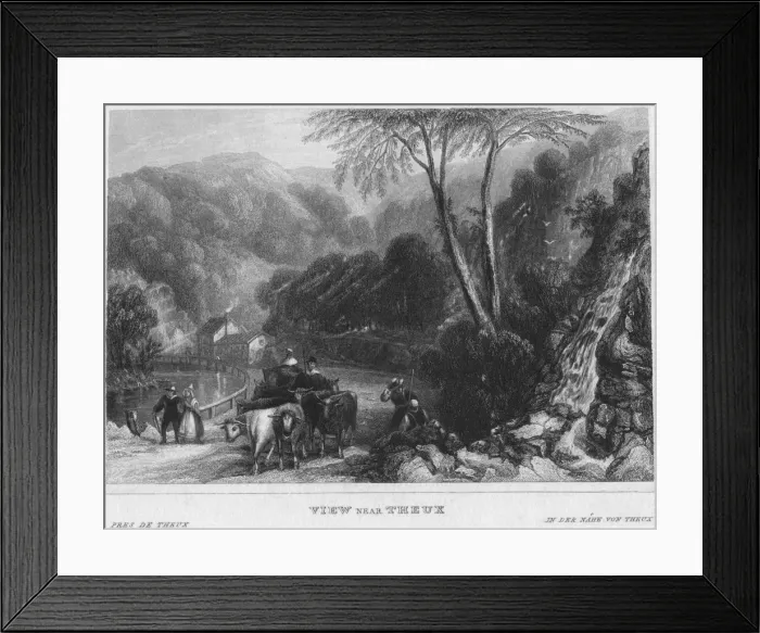 Framed Print : View near Theux, 1850. Artist: Shury & Son Framed Print : View near Theux, 1850. Artist: Shury & Son