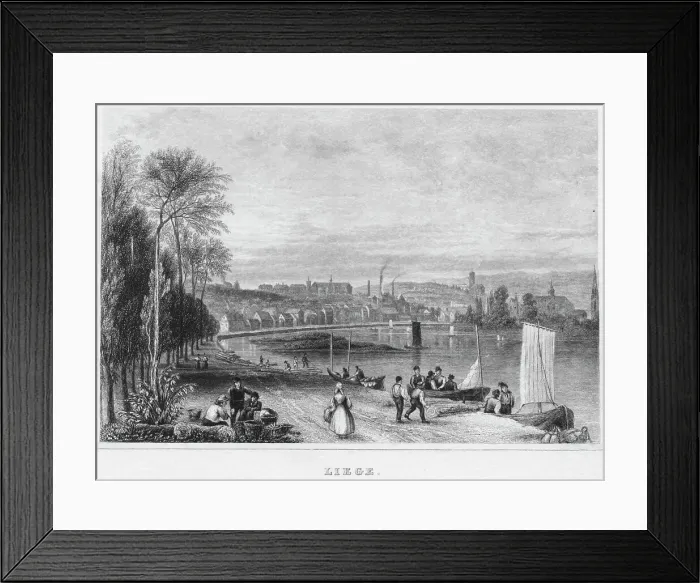 Framed Print : Liege, 1850. Artist: Archelaus Cruse Framed Print : Liege, 1850. Artist: Archelaus Cruse