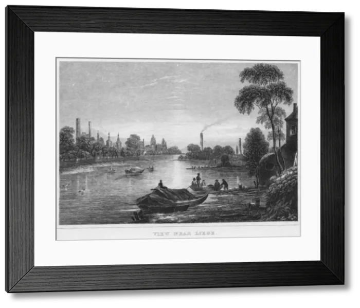 Framed Print : View near Liege, 1850 Framed Print : View near Liege, 1850