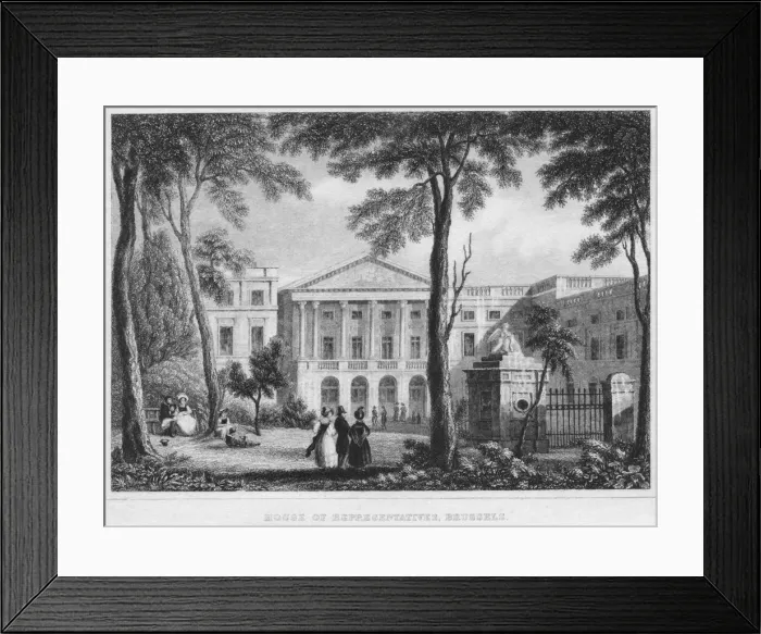 Framed Print : House of Representatives, Brussels, 1850. Artist: William Owen Framed Print : House of Representatives, Brussels, 1850. Artist: William Owen