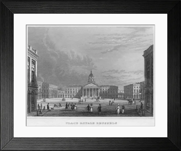 Framed Print : Place Royale Brussels, 1850. Artist: Archelaus Cruse