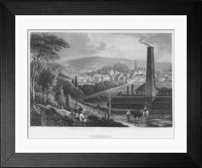 Framed Print : Verviers, 1850. Artist: H Bond Framed Print : Verviers, 1850. Artist: H Bond