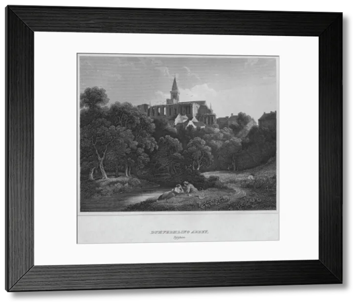 Framed Print : Dunfermline Abbey, Fifeshire, 1814. Artist: John Greig Framed Print : Dunfermline Abbey, Fifeshire, 1814. Artist: John Greig