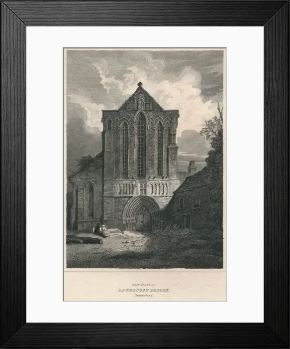 Framed Print : West Front of Lanercost Priory. Cumberland, 1814. Artist: John Greig Framed Print : West Front of Lanercost Priory. Cumberland, 1814. Artist: John Greig