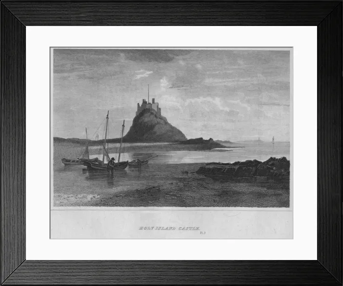 Framed Print : Holy Island Castle, 1814. Artist: John Greig Framed Print : Holy Island Castle, 1814. Artist: John Greig