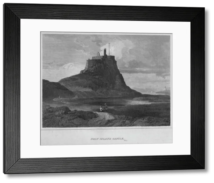 Framed Print : Holy Island Castle, 1814. Artist: John Greig Framed Print : Holy Island Castle, 1814. Artist: John Greig