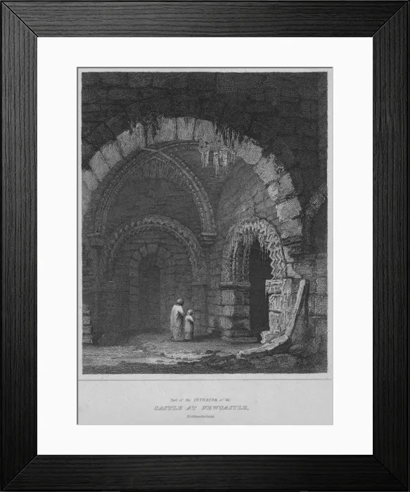 Framed Print : Part of the Interior of the Castle at Newcastle, Northumberland, 1814. Artist: John Greig Framed Print : Part of the Interior of the Castle at Newcastle, Northumberland, 1814. Artist: John Greig