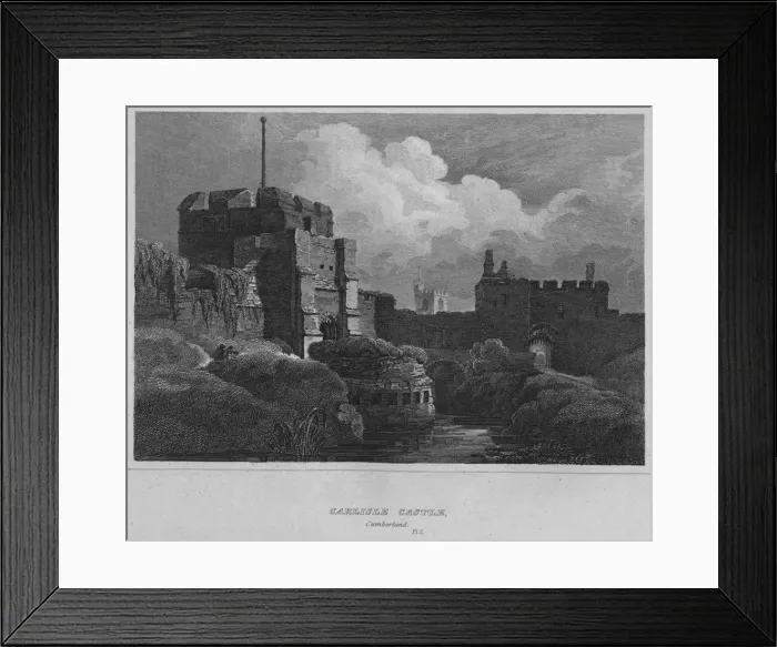 Framed Print : Carlisle Castle, Cumberland, 1814. Artist: John Greig Framed Print : Carlisle Castle, Cumberland, 1814. Artist: John Greig