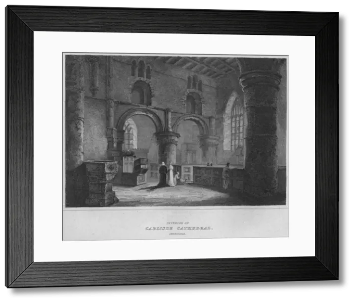 Framed Print : Interior of Carlisle Cathedral. Cumberland, 1814. Artist: John Greig Framed Print : Interior of Carlisle Cathedral. Cumberland, 1814. Artist: John Greig