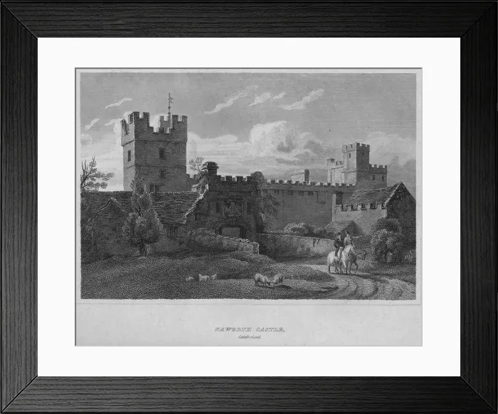 Framed Print : Naworth Castle, Cumberland, 1814. Artist: John Greig Framed Print : Naworth Castle, Cumberland, 1814. Artist: John Greig