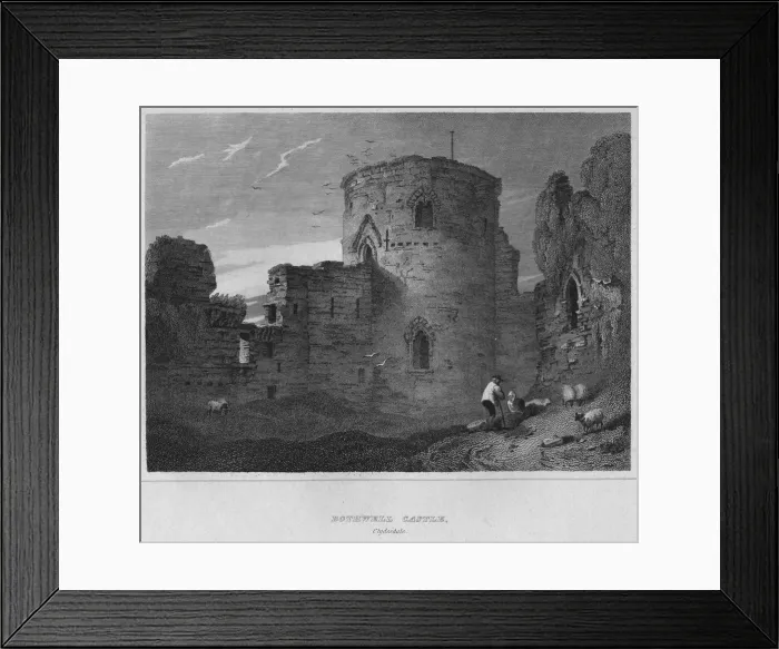 Framed Print : Bothwell Castle, Clydesdale, 1814. Artist: John Greig Framed Print : Bothwell Castle, Clydesdale, 1814. Artist: John Greig