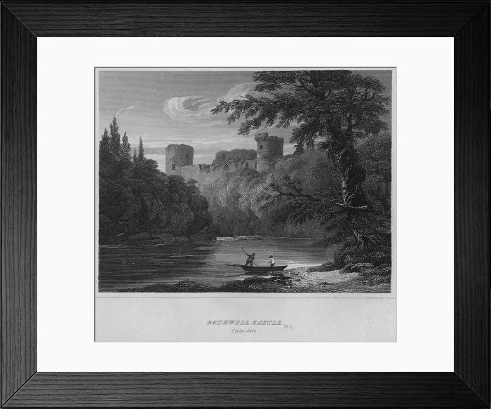 Framed Print : Bothwell Castle, Clydesdale, 1814. Artist: John Greig Framed Print : Bothwell Castle, Clydesdale, 1814. Artist: John Greig