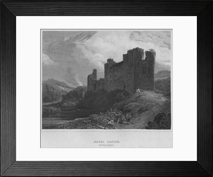 Framed Print : Hales Castle, Haddingtonshire, 1814. Artist: John Greig Framed Print : Hales Castle, Haddingtonshire, 1814. Artist: John Greig