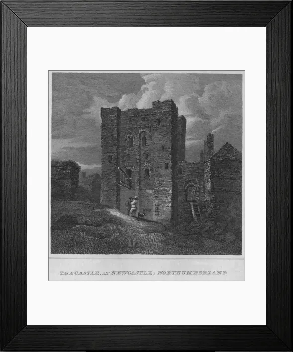 Framed Print : The Castle, at Newcastle; Northumberland, 1814. Artist: John Greig Framed Print : The Castle, at Newcastle; Northumberland, 1814. Artist: John Greig