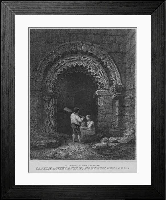 Framed Print : An Ornamented Door Way in the Castle, at Newcastle; Northumberland, 1814. Artist: John Greig Framed Print : An Ornamented Door Way in the Castle, at Newcastle; Northumberland, 1814. Artist: John Greig