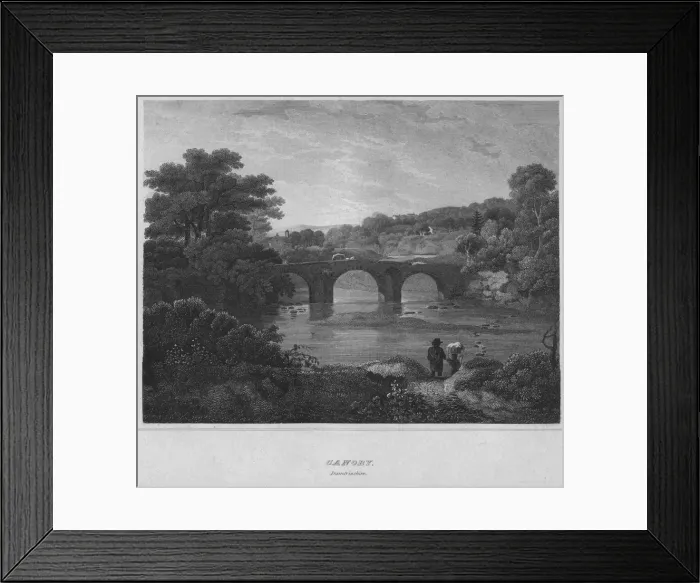 Framed Print : Canonbie, Dumfriesshire, 1814. Artist: John Greig Framed Print : Canonbie, Dumfriesshire, 1814. Artist: John Greig