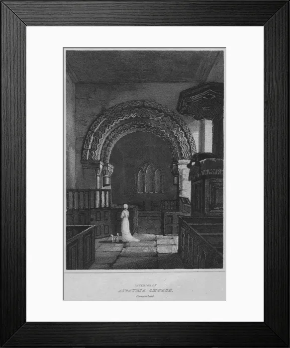 Framed Print : Interior of Aspatria Church, Cumberland, 1814. Artist: John Greig Framed Print : Interior of Aspatria Church, Cumberland, 1814. Artist: John Greig