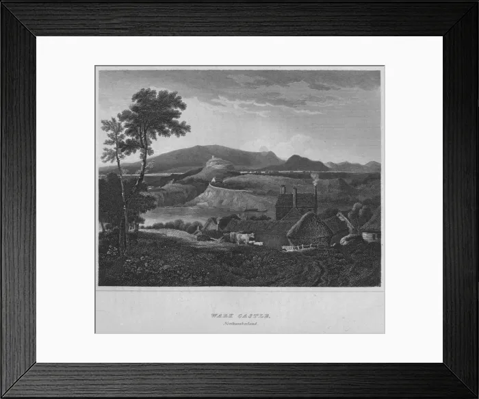 Framed Print : Wark Castle, Northumberland, 1814. Artist: John Greig Framed Print : Wark Castle, Northumberland, 1814. Artist: John Greig