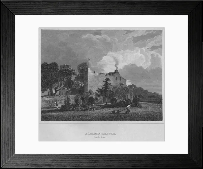 Framed Print : Scaleby Castle. Cumberland, 1814. Artist: John Greig Framed Print : Scaleby Castle. Cumberland, 1814. Artist: John Greig