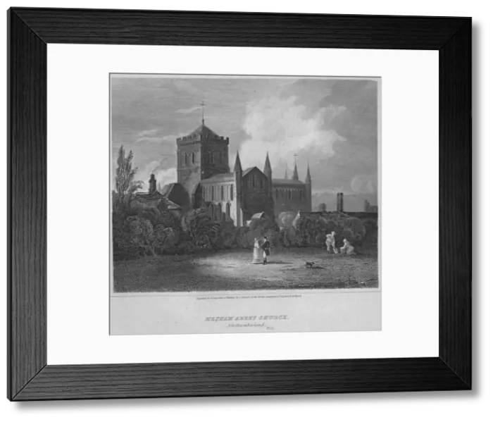 Framed Print : Hexham Abbey, Church, Northumberland, 1814. Artist: John Greig Framed Print : Hexham Abbey, Church, Northumberland, 1814. Artist: John Greig
