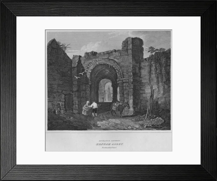 Framed Print : Entrance Gateway - Hexham Abbey, Northumberland, 1814. Artist: John Greig Framed Print : Entrance Gateway - Hexham Abbey, Northumberland, 1814. Artist: John Greig