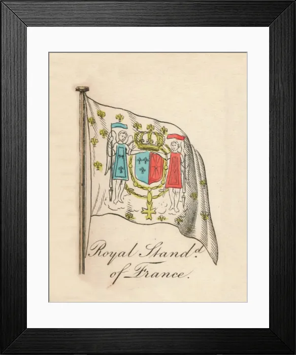 Framed Print : Royal Standard of France, 1838 Framed Print : Royal Standard of France, 1838