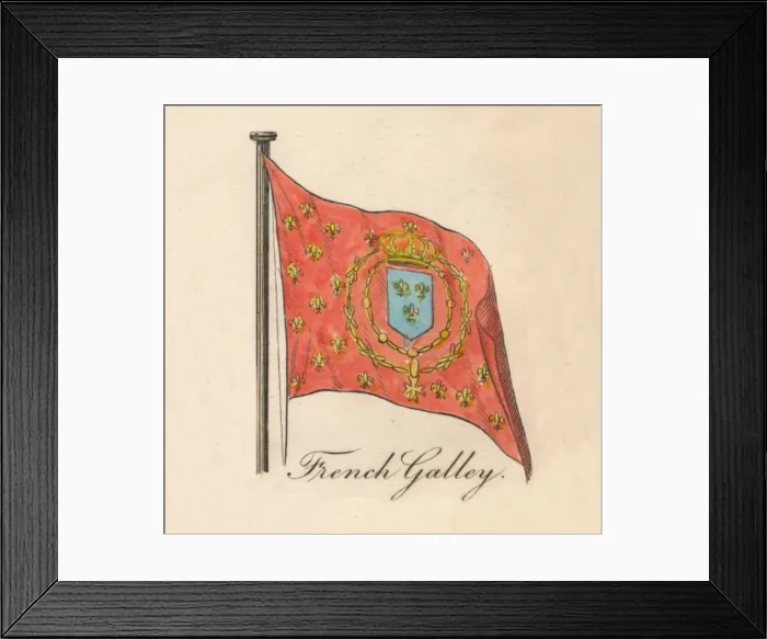 Framed Print : French Galley, 1838