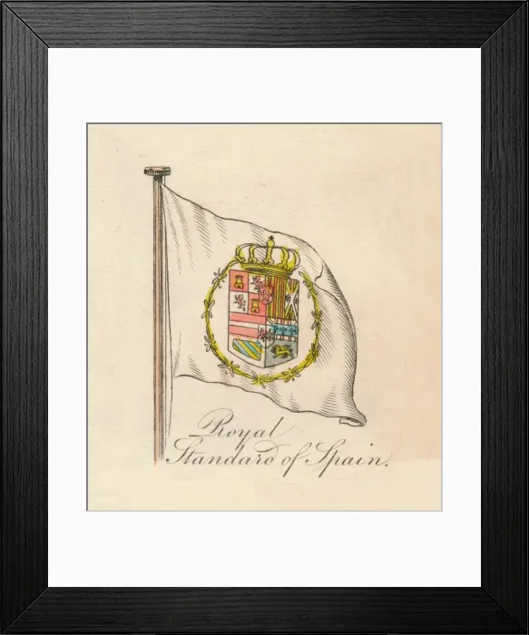 Framed Print : Royal Standard of Spain, 1838 Framed Print : Royal Standard of Spain, 1838