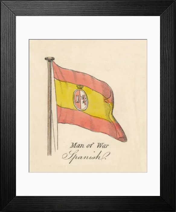 Framed Print : Man of War - Spanish, 1838 Framed Print : Man of War - Spanish, 1838