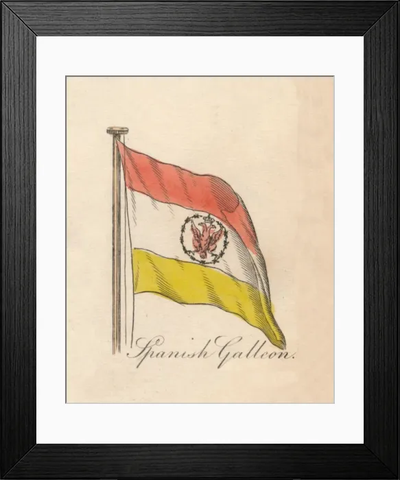 Framed Print : Spanish Galleon, 1838 Framed Print : Spanish Galleon, 1838
