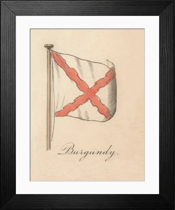 Framed Print : Burgundy, 1838 Framed Print : Burgundy, 1838