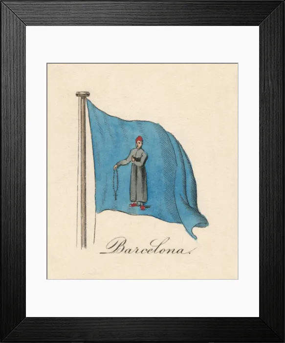 Framed Print : Barcelona, 1838 Framed Print : Barcelona, 1838