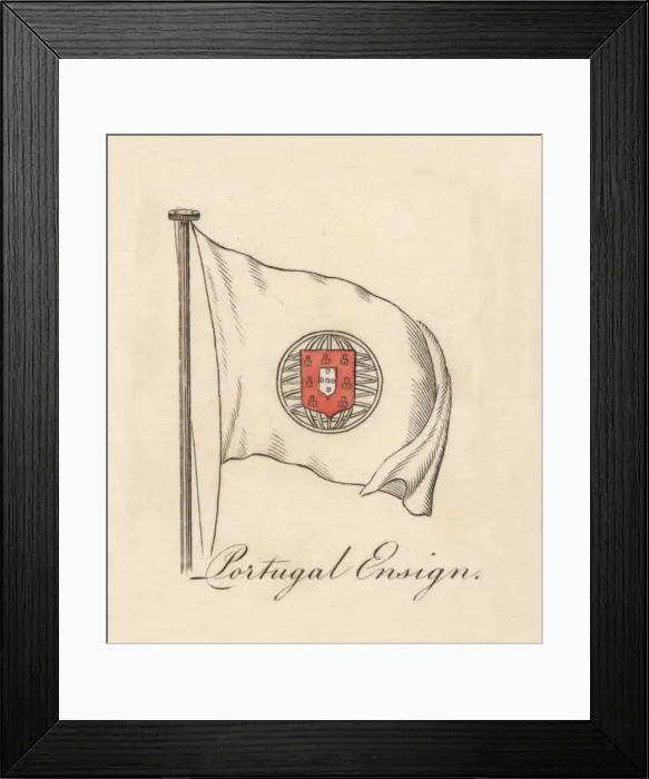 Framed Print : Portugal Ensign, 1838 Framed Print : Portugal Ensign, 1838