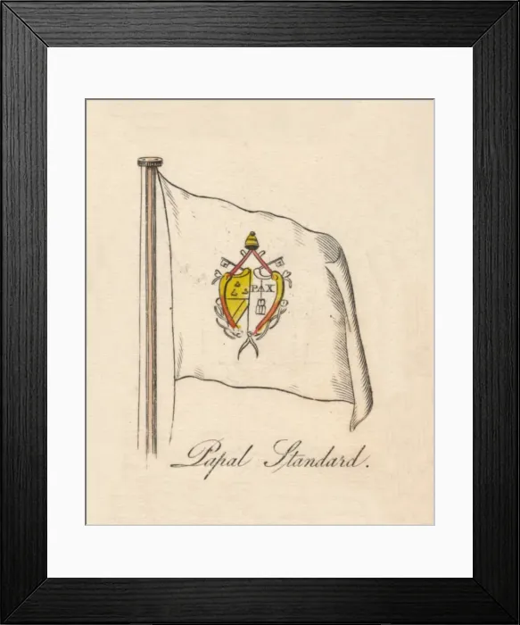 Framed Print : Papal Standard, 1838 Framed Print : Papal Standard, 1838